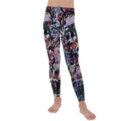 Graffiti Wall Background Kids  Lightweight Velour Leggings by Vaneshart