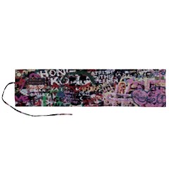 Graffiti Wall Background Roll Up Canvas Pencil Holder (l) by Vaneshart