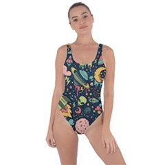 Texture Patterns Aliens Rockets Space Bring Sexy Back Swimsuit by Vaneshart