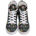 Texture Patterns Aliens Rockets Space Women s Hi-Top Skate Sneakers View1