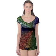 Abstract Colorful Pieces Mosaics Boyleg Leotard  by Vaneshart