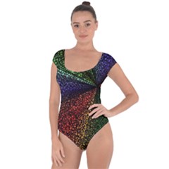 Abstract Colorful Pieces Mosaics Short Sleeve Leotard  by Vaneshart