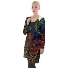 Abstract Colorful Pieces Mosaics Hooded Pocket Cardigan by Vaneshart