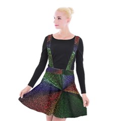 Abstract Colorful Pieces Mosaics Suspender Skater Skirt by Vaneshart