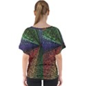 Abstract Colorful Pieces Mosaics V-Neck Dolman Drape Top View2