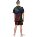 Abstract Colorful Pieces Mosaics Men s Mesh Tee and Shorts Set View2