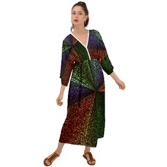 Abstract Colorful Pieces Mosaics Grecian Style  Maxi Dress