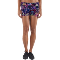 Multicolored Abstract Painting Yoga Shorts by Vaneshart