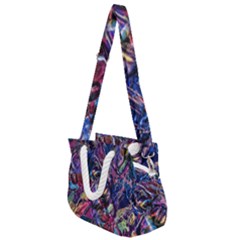 Multicolored Abstract Painting Rope Handles Shoulder Strap Bag by Vaneshart