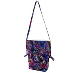 Multicolored Abstract Painting Folding Shoulder Bag