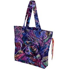 Multicolored Abstract Painting Drawstring Tote Bag by Vaneshart