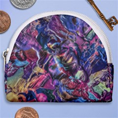 Multicolored Abstract Painting Horseshoe Style Canvas Pouch by Vaneshart