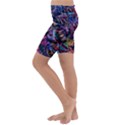 Multicolored Abstract Painting Kids  Lightweight Velour Cropped Yoga Leggings View2