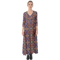 New Arrivals-b-9-11 Button Up Boho Maxi Dress