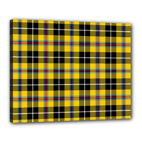 Cornish National Tartan Canvas 20  X 16  (stretched) by impacteesstreetwearfour