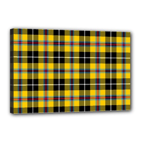 Cornish National Tartan Canvas 18  X 12  (stretched) by impacteesstreetwearfour