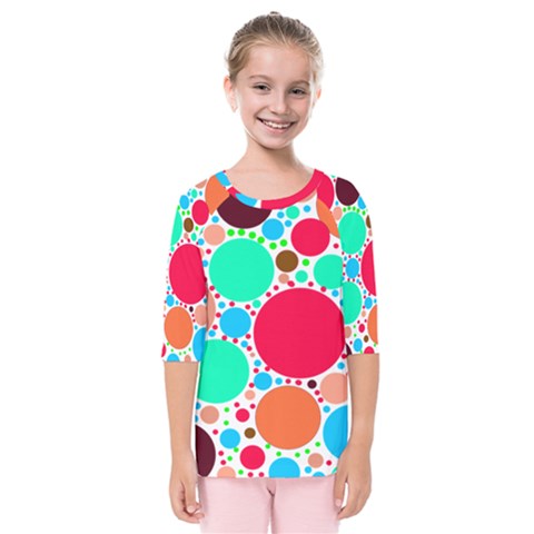 Dots Kids  Quarter Sleeve Raglan Tee by impacteesstreetweareight