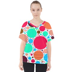 Dots V-neck Dolman Drape Top by impacteesstreetweareight