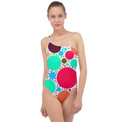 Dots Classic One Shoulder Swimsuit by impacteesstreetweareight