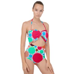 Dots Scallop Top Cut Out Swimsuit by impacteesstreetweareight