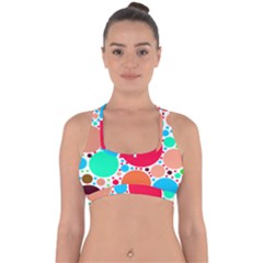 Dots Cross Back Hipster Bikini Top 