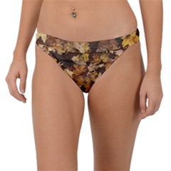 Late October Leaves 3 Band Bikini Bottom by bloomingvinedesign