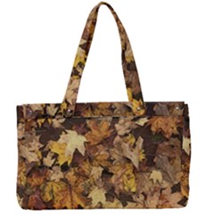 Late October Leaves 3 Canvas Work Bag by bloomingvinedesign