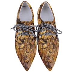 Late October Leaves 3 Women s Pointed Oxford Shoes by bloomingvinedesign