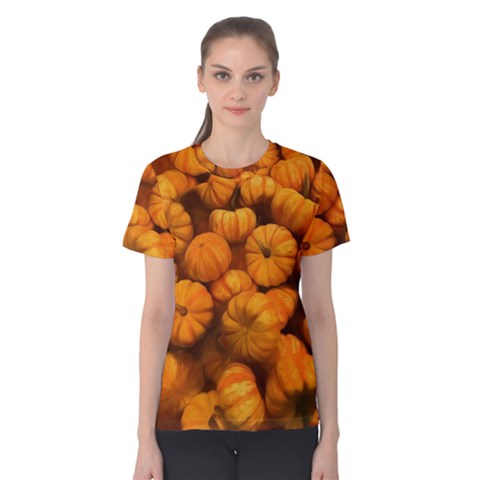 Mini Pumpkins Women s Cotton Tee by bloomingvinedesign