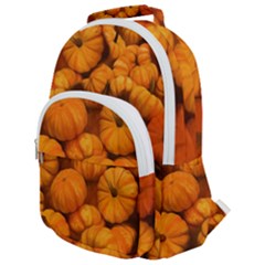 Mini Pumpkins Rounded Multi Pocket Backpack by bloomingvinedesign