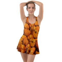 Mini Pumpkins Ruffle Top Dress Swimsuit by bloomingvinedesign