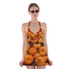 Mini Pumpkins Halter Dress Swimsuit  by bloomingvinedesign