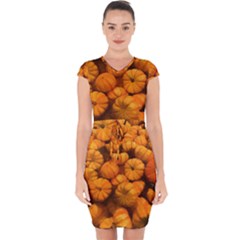 Mini Pumpkins Capsleeve Drawstring Dress  by bloomingvinedesign