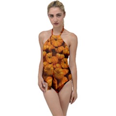 Mini Pumpkins Go With The Flow One Piece Swimsuit by bloomingvinedesign