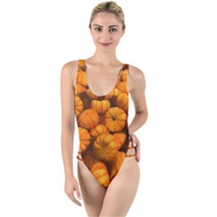 Mini Pumpkins High Leg Strappy Swimsuit by bloomingvinedesign