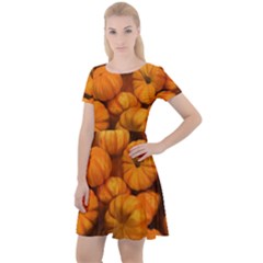 Mini Pumpkins Cap Sleeve Velour Dress  by bloomingvinedesign