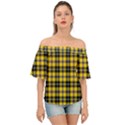 Cornish National Tartan Off Shoulder Short Sleeve Top View1