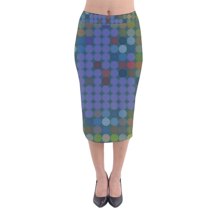 Zappwaits Velvet Midi Pencil Skirt