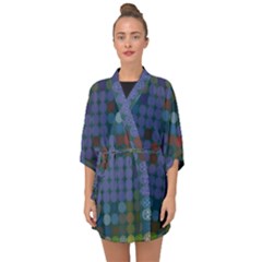 Zappwaits Half Sleeve Chiffon Kimono