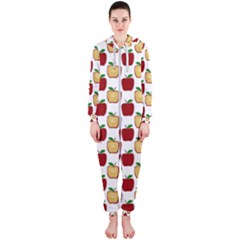 Apple Polkadots Hooded Jumpsuit (ladies)  by bloomingvinedesign