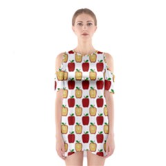 Apple Polkadots Shoulder Cutout One Piece Dress by bloomingvinedesign