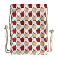 Apple Polkadots Drawstring Bag (large) by bloomingvinedesign