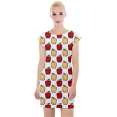 Apple Polkadots Cap Sleeve Bodycon Dress by bloomingvinedesign