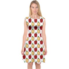 Apple Polkadots Capsleeve Midi Dress by bloomingvinedesign