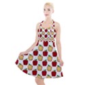 Apple Polkadots Halter Party Swing Dress  View1