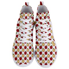 Apple Polkadots Men s Lightweight High Top Sneakers by bloomingvinedesign