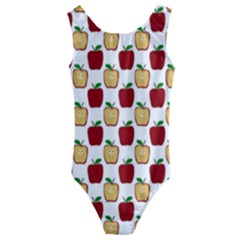 Apple Polkadots Kids  Cut-out Back One Piece Swimsuit by bloomingvinedesign