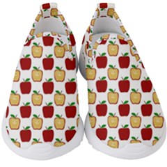 Apple Polkadots Kids  Slip On Sneakers by bloomingvinedesign