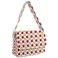 Apple Polkadots Courier Bag by bloomingvinedesign