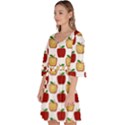 Apple Polkadots Velour Kimono Dress View2